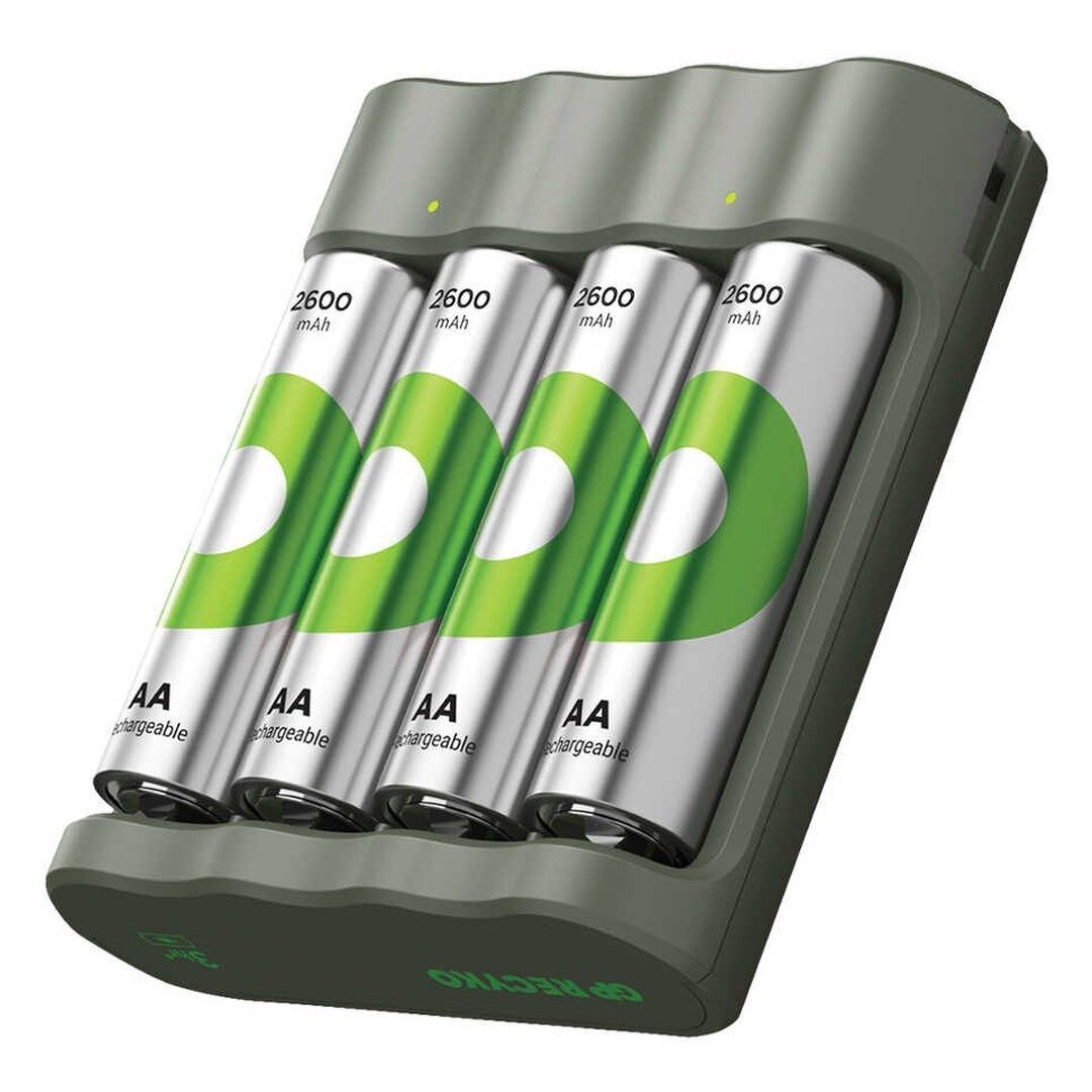 GP RECYKO B441 4 X 2600 MAH R6 AA PİLLİ PİL ŞARJ CİHAZI (GP-B441/270HCER21-2GTLB4) (4944)