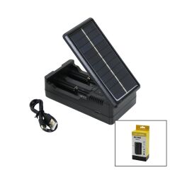 LI-ION CHARGER MS-TYN82  SOLAR - GÜNEŞ ENERJİLİ   2Lİ   PİL ŞARJ  ALETİ  1200mA (4944)