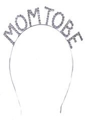 Kristal Taşlı Gümüş Renk Mom to Be Tacı Anne Tacı