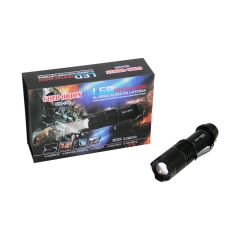 GOLD ORION KM-106 ZOOMLU EL FENERİ FİŞLİ PİL ŞARJ CİHAZLI SİYAH METAL KASA 12.5CM 3000 LUMEN (4944)