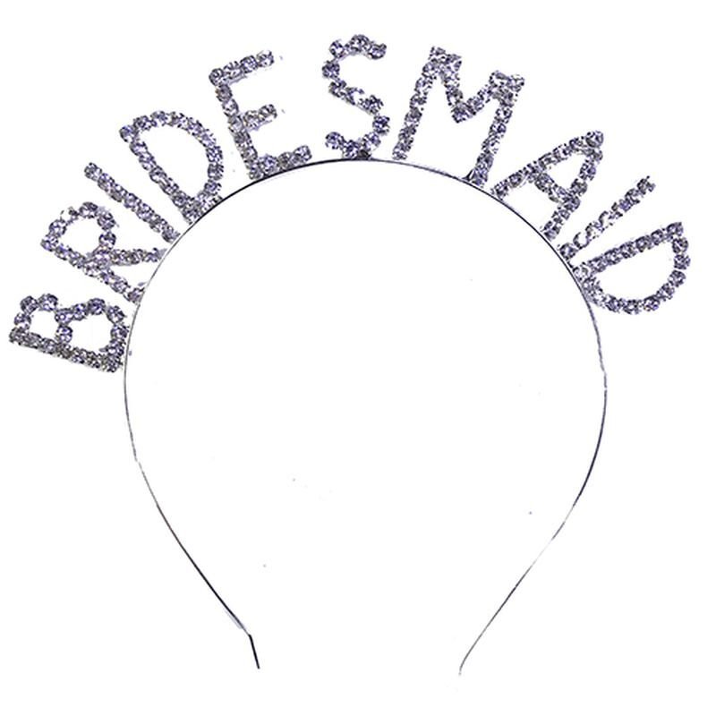 Kristal Taşlı Gümüş Renk Bridesmaid Nedime Tacı 16x17 cm