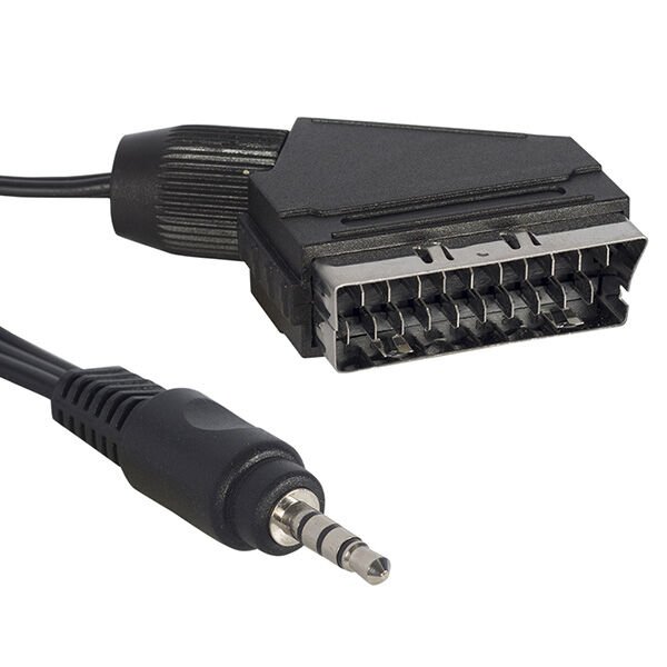 UYDU ALICISI AV KABLO 3.5 MM ST ERKEK/SCART KABLO 1.2 METRE KISA JACK (TİVİBULAR İÇİN) (4944)