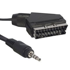 UYDU ALICISI AV KABLO 3.5 MM ST ERKEK/SCART KABLO 1.2 METRE KISA JACK (TİVİBULAR İÇİN) (4944)