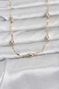 CM 14K Gold Renk Damla Topçuklu Zincir Model 60 cm Kadın Kolye - TJ-BKO10977