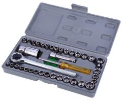 40 PARÇA  LOKMA TAKIMI PLASTİK KUTULU COMBINATION SOCKET WRENCH SET (4944)