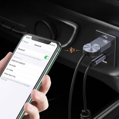 Araba için Bluetooth Aux Alıcısı Wireless Araç Kiti (4944)