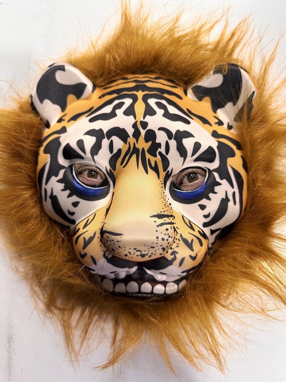 Kahverengi Yeleli Saçlı Peluş Aslan Maskesi Mega Peluş 23 No (4944)