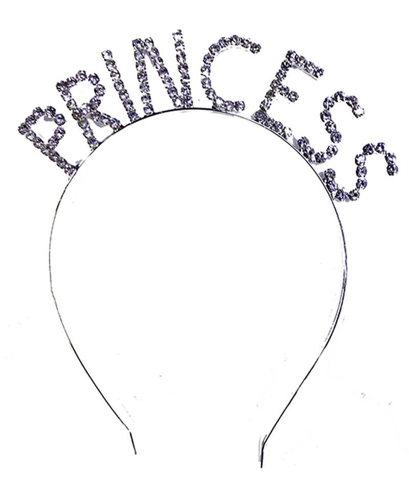 Kristal Taşlı Gümüş Renk Princess Prenses Tacı 16x17 cm