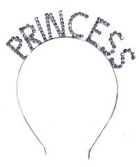 Kristal Taşlı Gümüş Renk Princess Prenses Tacı 16x17 cm