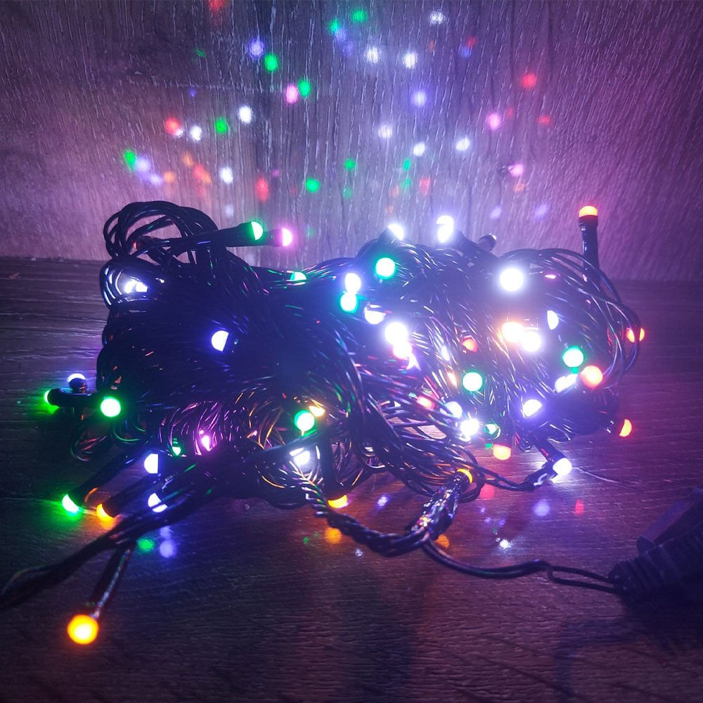 10 M 100 Led Damla Uçlu Led Işık RGB Işık Siyah Kablo