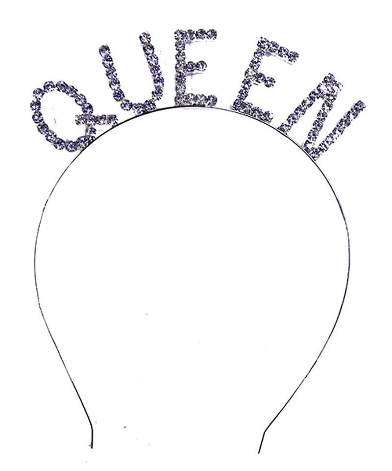 Kristal Taşlı Gümüş Renk Queen Tacı Kraliçe Tacı 12x17 cm