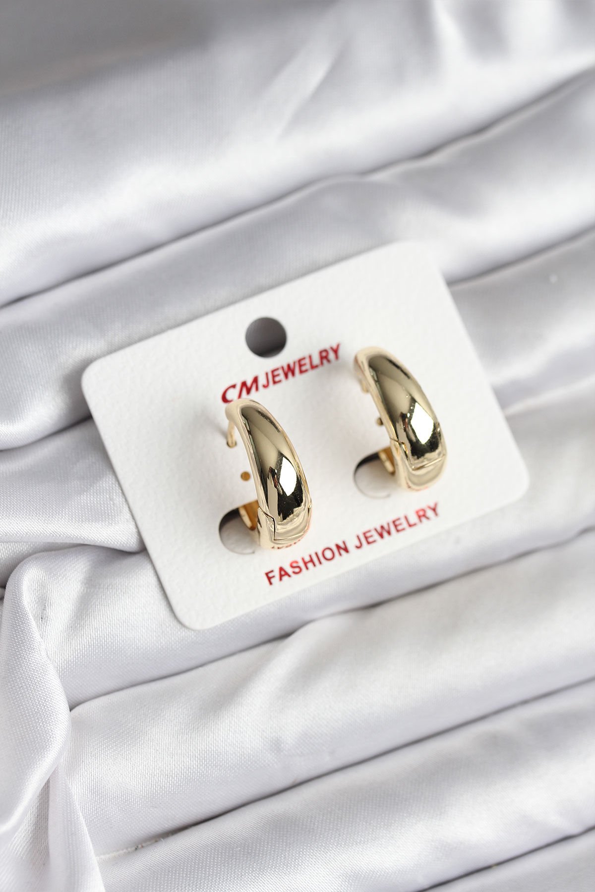 14K Gold Renk Kaplama Halka CM Kadın Küpe - TJ-BKP11426