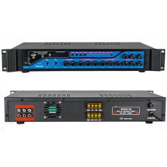 DEXUN D-200 200W 3 ZONE İKİ MİK GRŞ USB-BT 4/16-70-100V HAT TRAFOLU ANFİ (4944)
