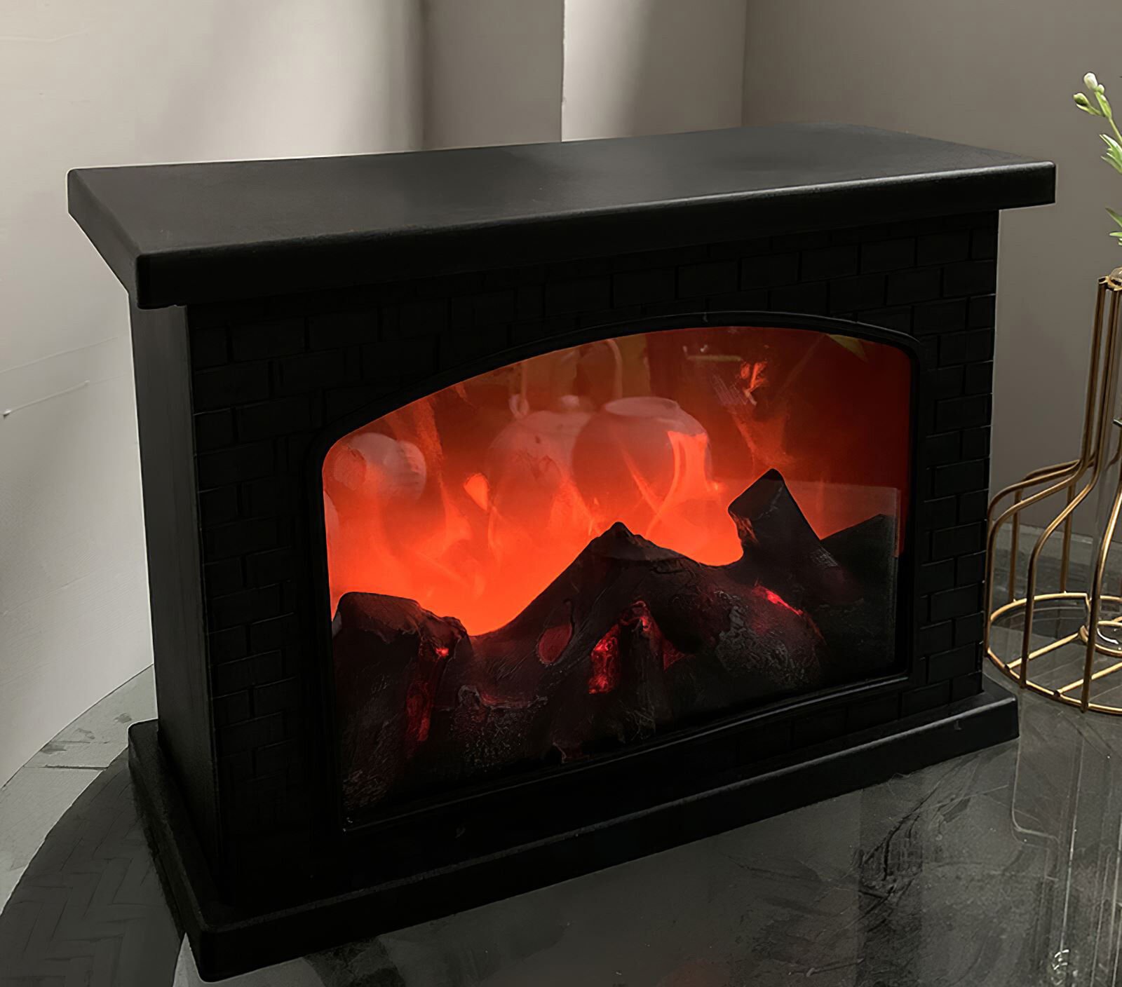 Şömine Dekoratif Yatak Odası Ve Salon Için Sauna Şömine Ledli Gece Lambası Alev Dekor