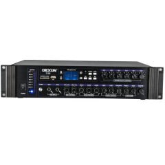 DEXUN D-300 250W 6 ZONE İKİ MİK GRŞ USB-BT 4/16-70-100V HAT TRAFOLU ANFİ (4944)