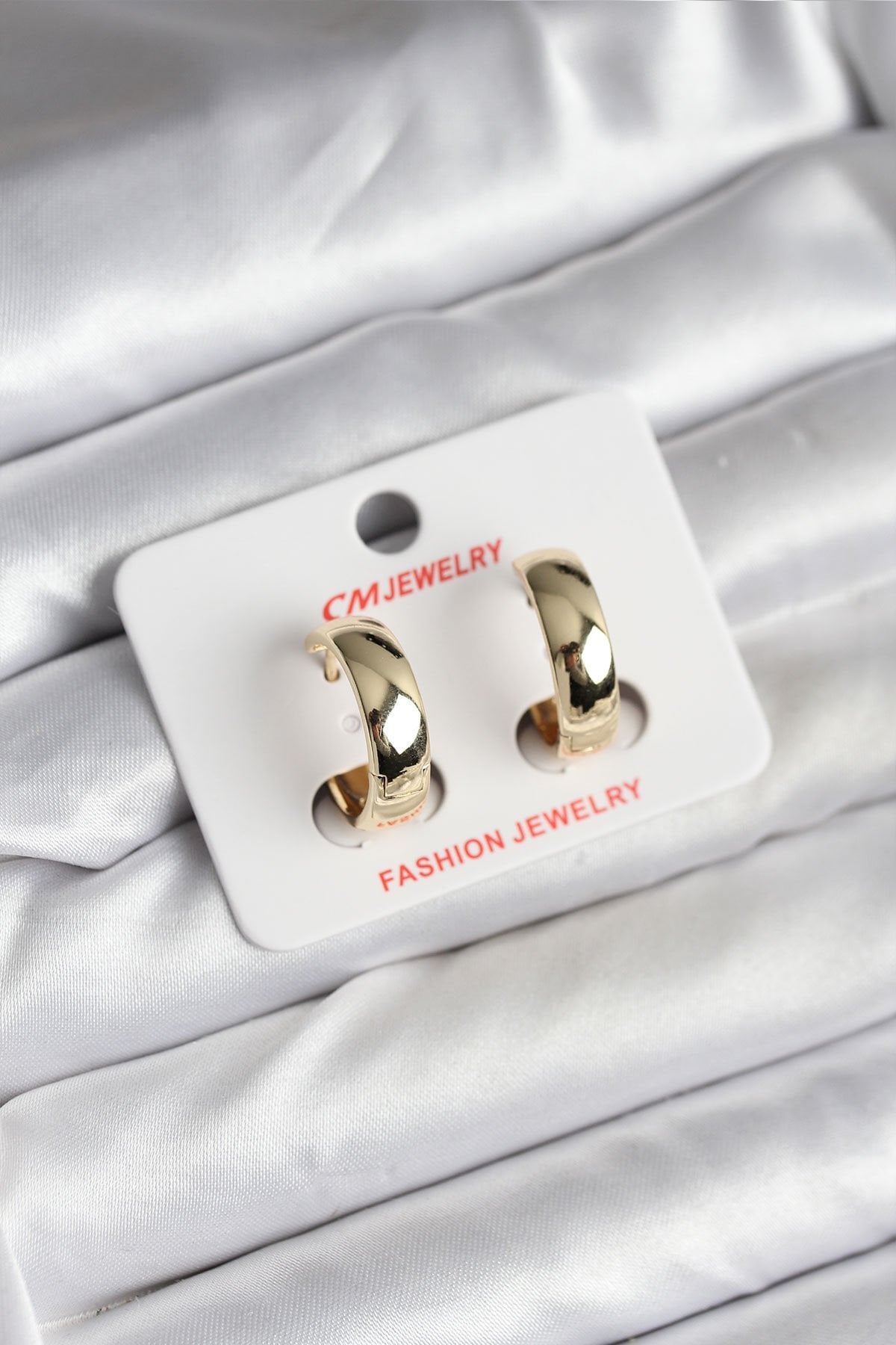 14K Gold Renk Kaplama Halka CM Kadın Küpe - TJ-BKP11430