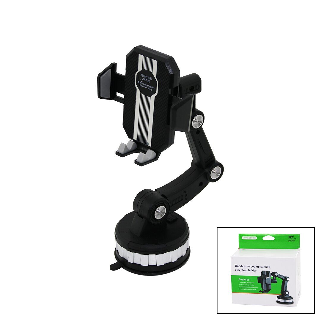 OTO- ARAÇ TELEFON- BARDAK TUTUCU VANTUZAKROBAT- 3 EKLEMLİ AYAR - 360° (4944)