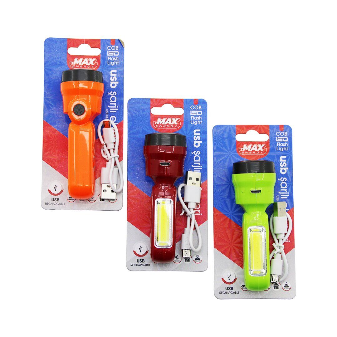 2IN1  MİNİ EL FENERİ USB ŞARJLI= 400 mAh COB LED: 350 LÜMEN - SİDE LED: 700 LÜMEN (4944)