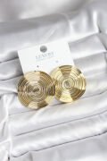 Pirinç Gold Renk Circle Model Kadın Küpe - TJ-BKP11435