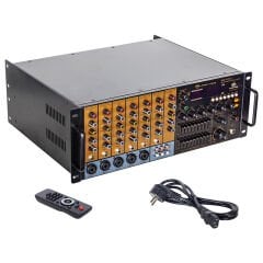 MAGICVOICE MV-1213 KÜP MİXER ANFİ USB BT UK RMS100W  MAX 800W 6 ZON+99DSP+4-16-70-100V TRAFOLU (4944)