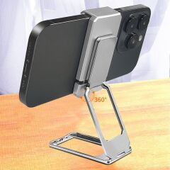 360 derece Dönen Tüm Telefon Tipleri İle Uyumlu Metal Telefon Standı Braket (4944)