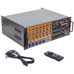 MAGICVOICE MV-1215 KÜP MİXER ANFİ USB BT UK RMS200W MAX 1600W 6 ZON +99DSP+4-16 70 100 V TRAFOLU (4944)