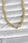 CM 14K Gold Renk Kalın Burgu Zincirli Model 60 cm Kadın Kolye - TJ-BKO10997