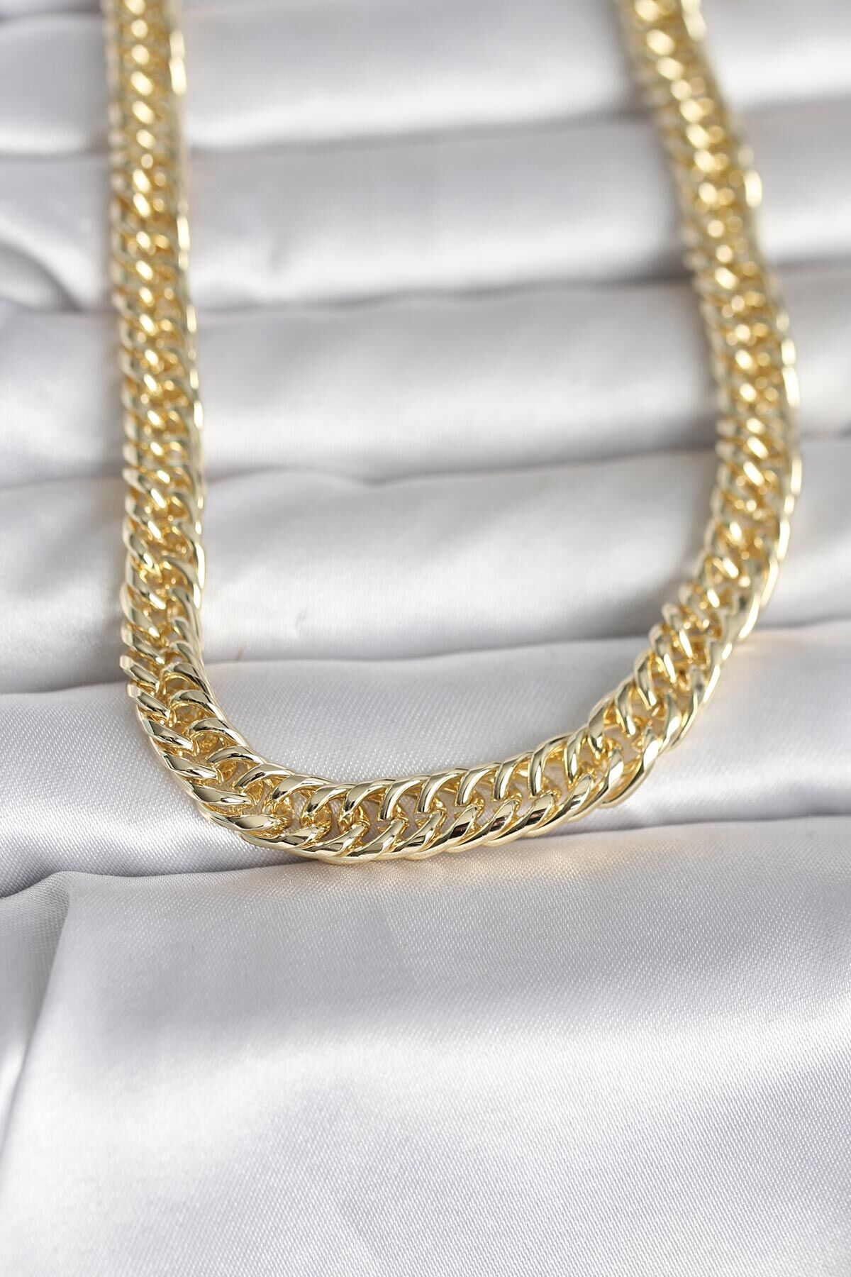 CM 14K Gold Renk Kalın Zincir Model 60 cm Kadın Kolye - TJ-BKO10998