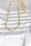 CM 14K Gold Renk Kalın Halka Zincirli 60 cm Kadın Kolye - TJ-BKO10999
