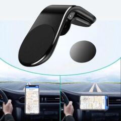 Havalanndırma Izgarasına Takılabilen Mandallı Mıknatıslı Oto Araç Içi Manyetik Telefon Tutucu (4944)
