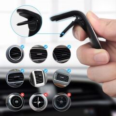 Havalanndırma Izgarasına Takılabilen Mandallı Mıknatıslı Oto Araç Içi Manyetik Telefon Tutucu (4944)