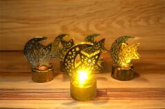 12 li Ramazan Ayaklı Led Işık Gold Renk Gün Işığı MZ6200-231