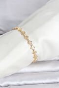 CM 14K Gold Renk Yonca Model Kadın Bileklik - TJ-BB8290