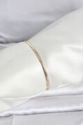 CM 14K Gold Renk Yassı Zincir Model Kadın Bileklik - TJ-BB8291