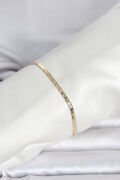 CM 14K Gold Renk Yassı Ezme Zincir Model Kadın Bileklik - TJ-BB8292