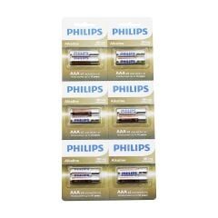 PHILIPS  ALKALİNE İNCE - AAA - 1.5V  PİL  12PCS= 2Lİ X 6 (4944)
