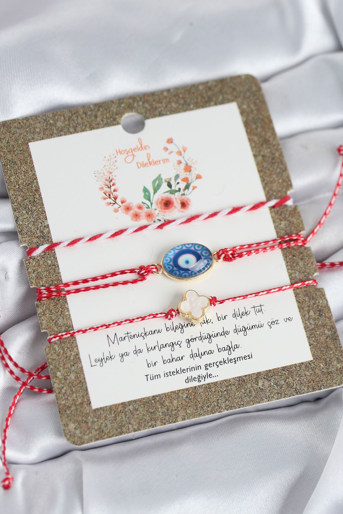 Marteniçka Bileklik 3'lü Yonca ve Nazarlı Model - TJ-BB8311