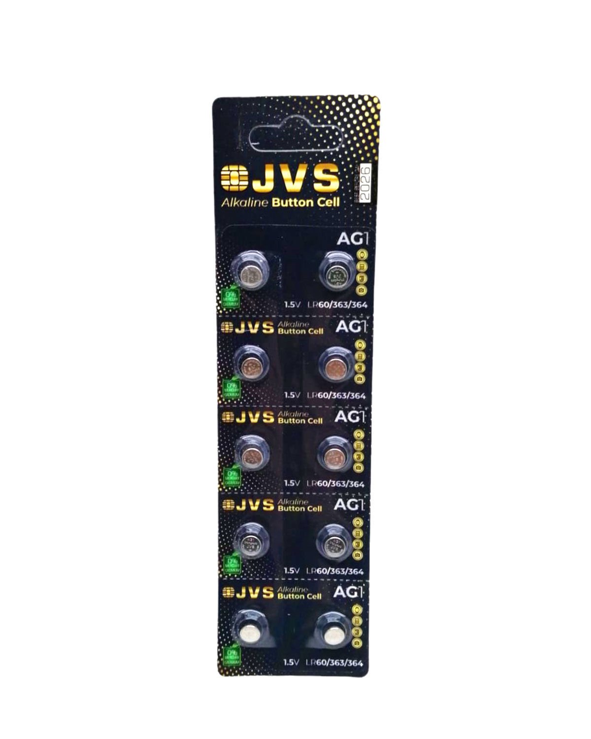 JVS AG1 1.5V LR60 SAAT PİLİ 10LU KART (4944)