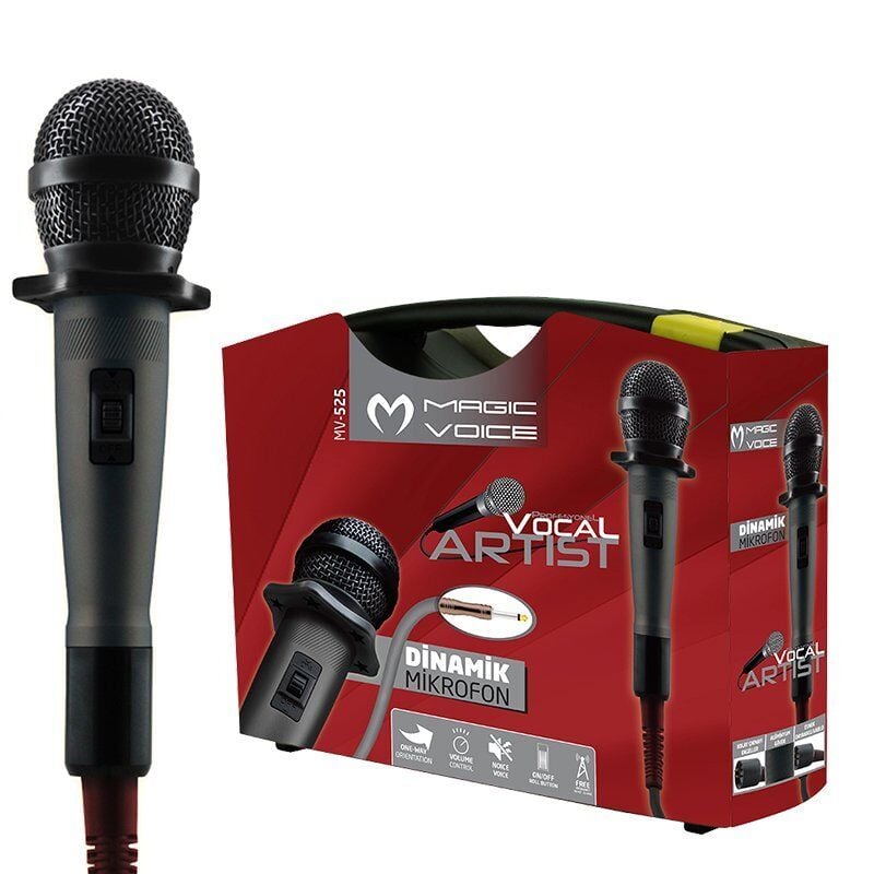 MAGICVOICE MV-525 DİNAMİK PROFESSIONAL KABLOLU EL MİKROFONU ( 4.5 MT KABLOLU ) (4944)
