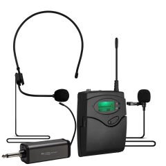 MAGICVOICE MV-1303Y UHF 1 YAKA + 1 HEADSET KABLOSUZ TELSİZ MİKROFON (4944)