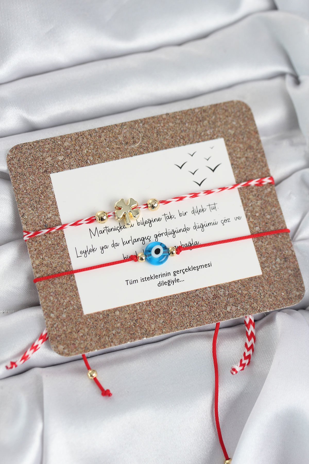 Marteniçka Bileklik 2'li Yonca ve Nazarlı Model - TJ-BB8317