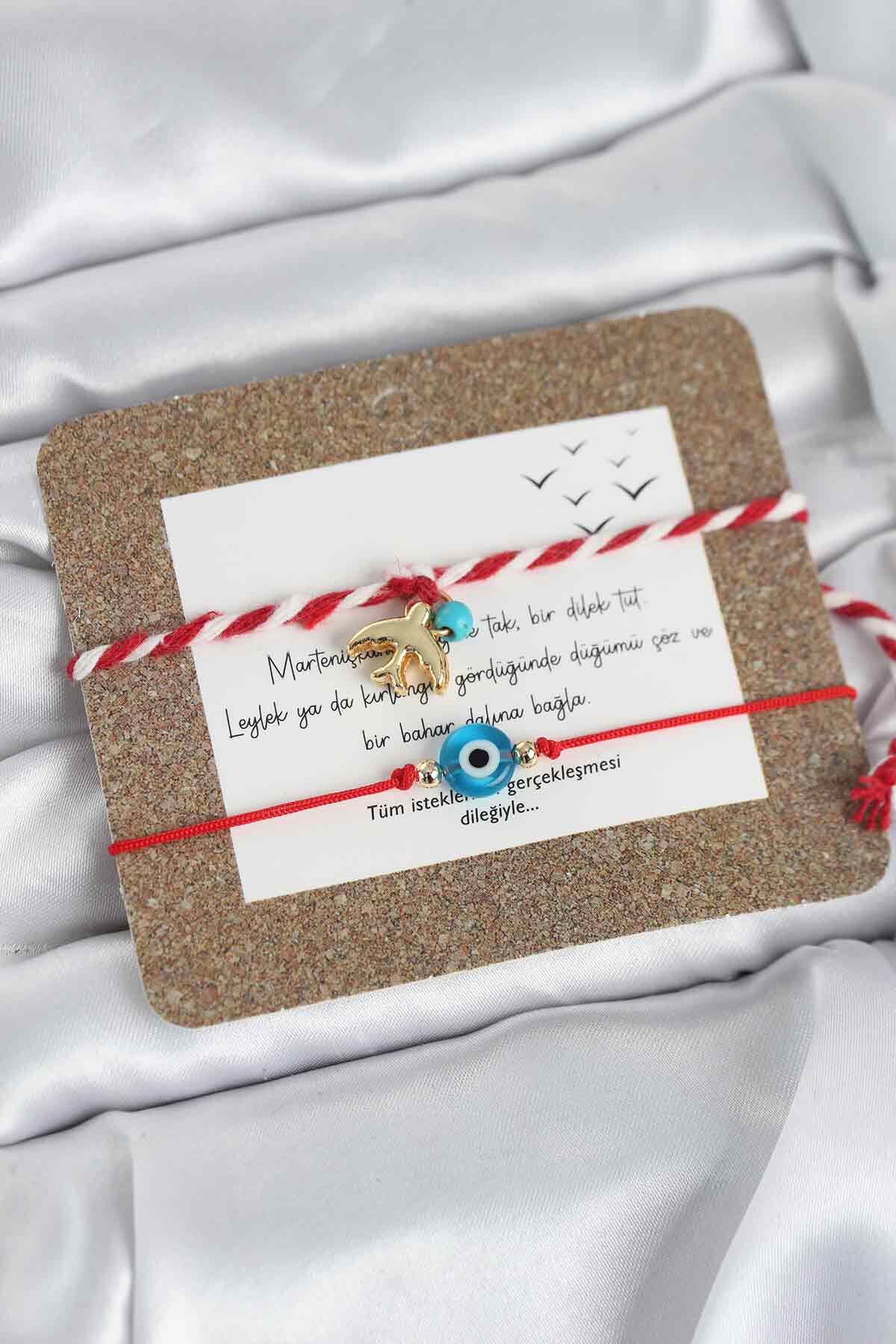 Marteniçka Bileklik 2'li Nazar ve Kırlangıç Model - TJ-BB8318