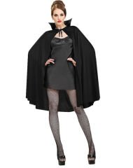 Siyah Renk Yakalı Halloween Pelerini 90 cm (4944)