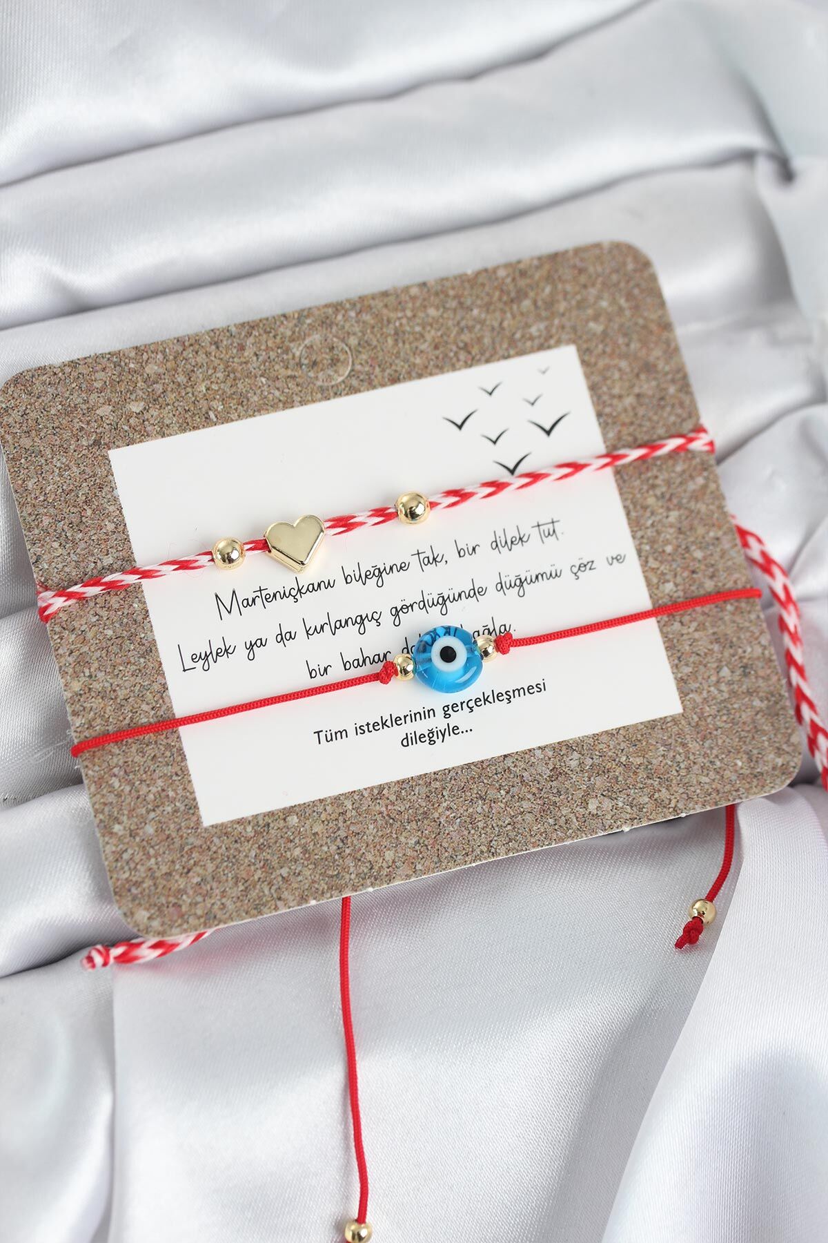 Marteniçka Bileklik 2'li Nazar ve Kalp Model - TJ-BB8319