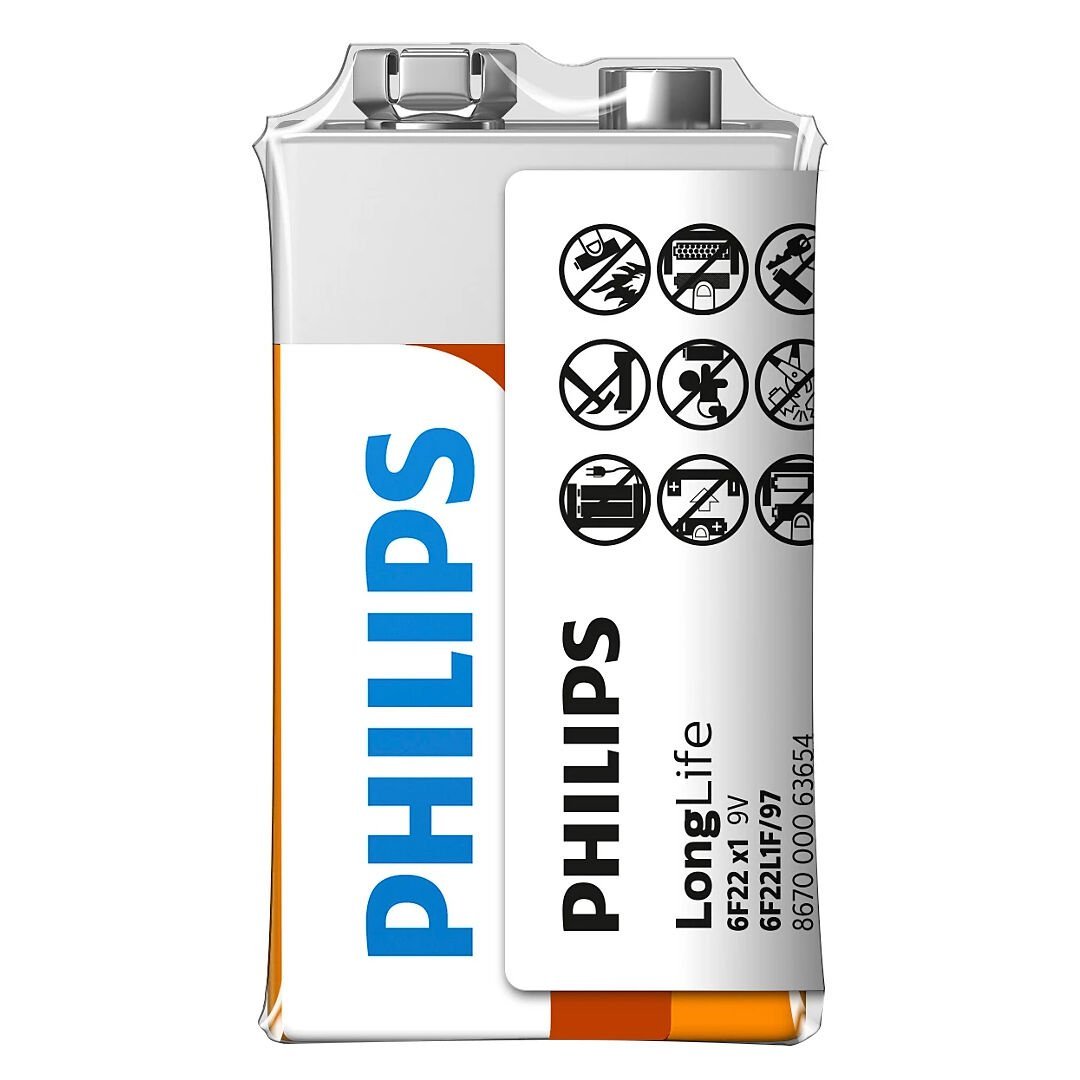 PHILIPS EXTRA ZINC CHLORIDE 6F22 9 VOLT PİL (12Lİ PAKET) (4944)