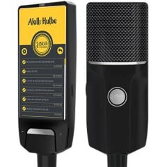 AKILLI MİKROFON DOKUNMATİK EKRANLI WİFİ DESTEKLİ ÇİFT MİKROFONLU DHS1V1 (4944)
