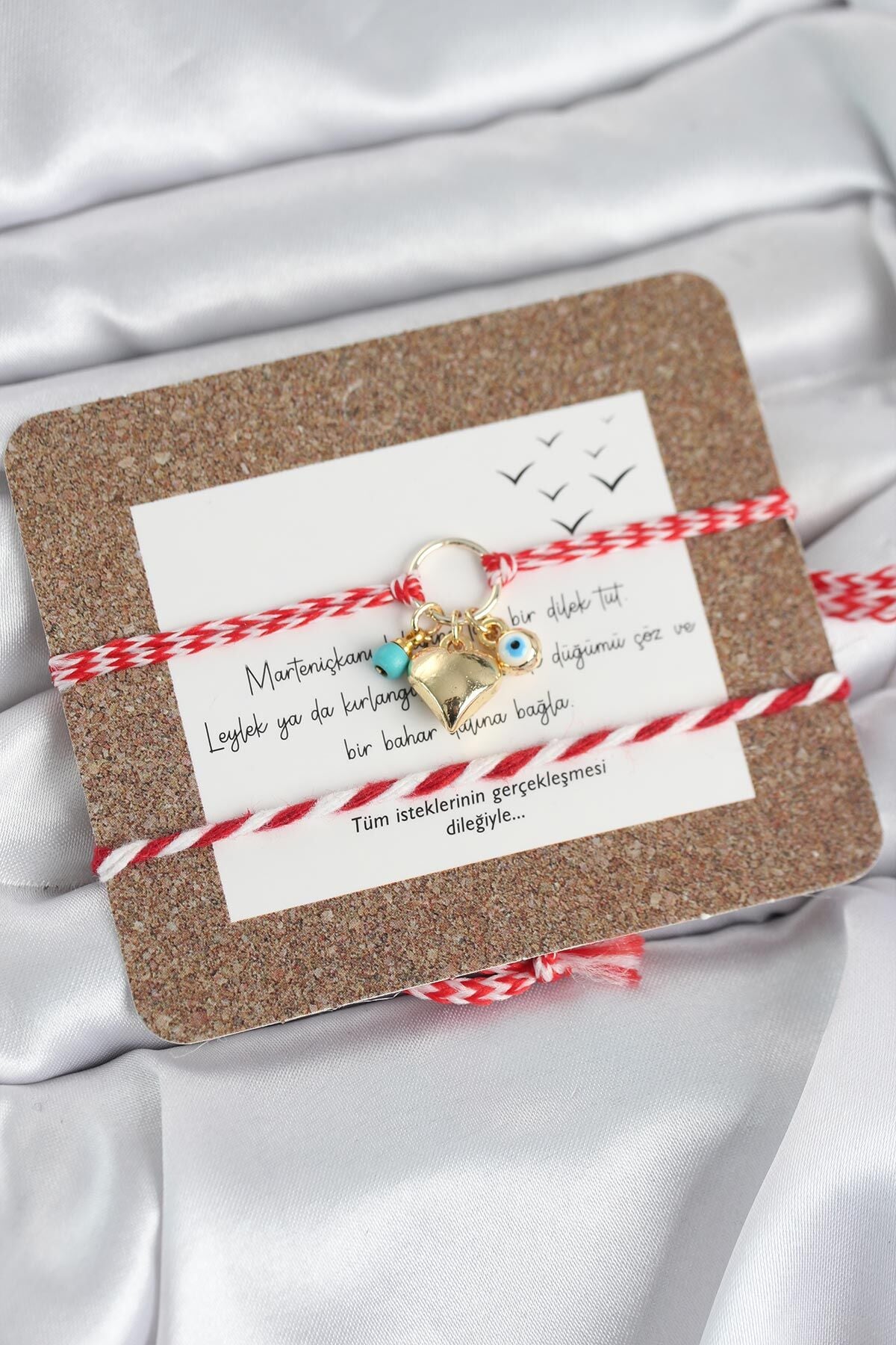 Marteniçka Bileklik 2'li Kalp ve Nazalı Model - TJ-BB8322