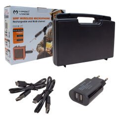 MAGICVOICE MV-19589 UHF MİNİ YAKA -KÜRSÜ KABLOSUZ ENSTRÜMAN MİKROFONU(MİC XRL Lİ) (4944)