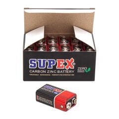 SUPEX 6F22 9 VOLT PİL (12 Lİ PAKET) (4944)