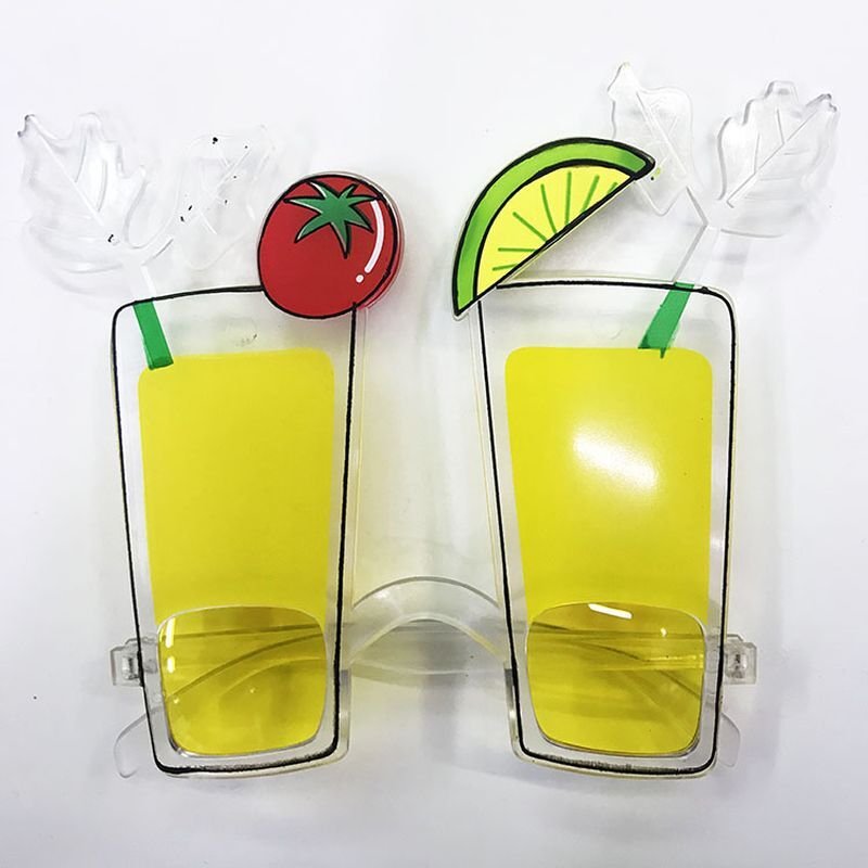 Sarı Renk Uzun Kadeh Tekila Şekilli Yılbaşı Parti Gözlüğü